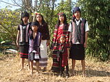 K26. A Biate family of Mizoram in traditional dress.
