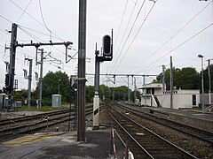 Gare de Mouchard Vue sur la bifurcation.