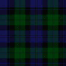 The Black Watch tartan, also known as "Government No. 1", or the Campbell tartan. The Argyll and Sutherland Highlanders wear Government No.1a which is very similar to the Black Watch tartan was, and is in current use, by several military units throughout the Commonwealth. Black Watch (Old Campbell) tartan, tileable.png