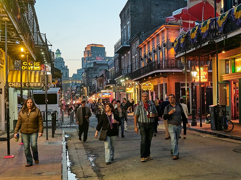 File:Bourbon Street at Dusk, New Orleans, Louisiana February 2018.jpg