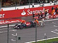Bourdais stalled on the grid at the Italian GP