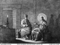 Jesus Converses with Nicodemus. Etching by Jan Luyken