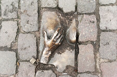 Bronze relief Oudekerksplein Amsterdam