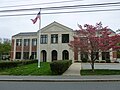 Burlington Public Library, located at 22 Sears Street Burlington, Massachusetts 01803-3032. West (front) side of building shown.