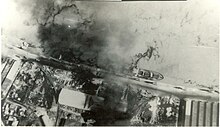 Burning Steamer at Narayan Ganj - Hunter Attack Burning Steamer at Narayan Ganj-Hunter Attack, 1971 Indo-Pak War.jpg