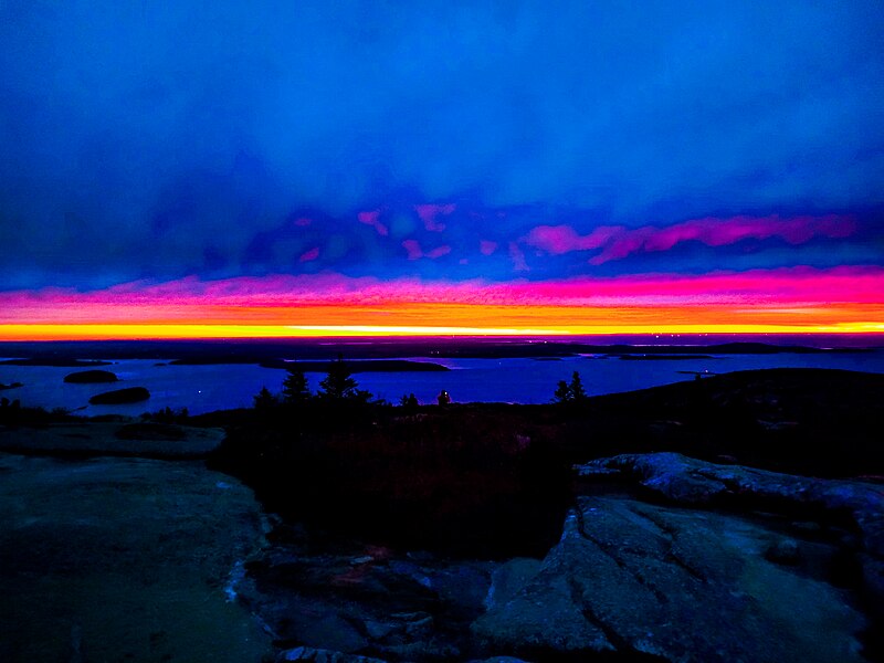 File:Cadillac Mountain Sunrise, Acadia National Park - 51651027265.jpg