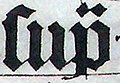 Calligraphy.malmesbury.bible.arp (cropped) - Scribal abbreviation "sup" for "supra".jpg