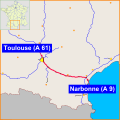 Mapa A61
