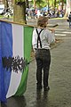 Image 24A man in Portland, Oregon with Cascadian flag on International Workers' Day, 2012 (from Pacific Northwest)