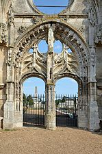 Facade of Notre-Dame du Champdé chapel, now the gate of Champdé cemetery - Châteaudun