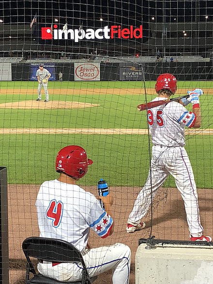 The Chicago Dogs playing against the Sioux City Explorers at Impact Field in 2018