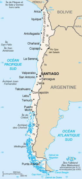 mapa: geografia de chile