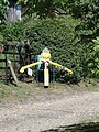 A homemade scarecrow, seen outside a house in Chillerton for the Chillerton & Gatcombe Scarecrow Festival 2011, on the Isle of Wight.