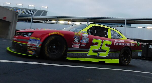 Cockrum's No. 25 in the garage area at Charlotte in October 2016