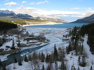 Cline River river in Canada