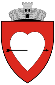 Coa Rumänien Stadt Laudonfalva.svg