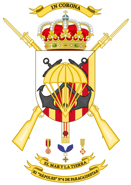 File:Coat of Arms of the 4th Parachute Infantry Regiment Napoles.svg