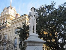 Confederate statue at Bell County Courthouse Confederate statue in Belton, TX IMG 2405.JPG