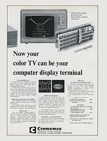 The Cromemco TV Dazzler introductory advertisement, April 1976 Cromemco Dazzler Apr 1976.jpg