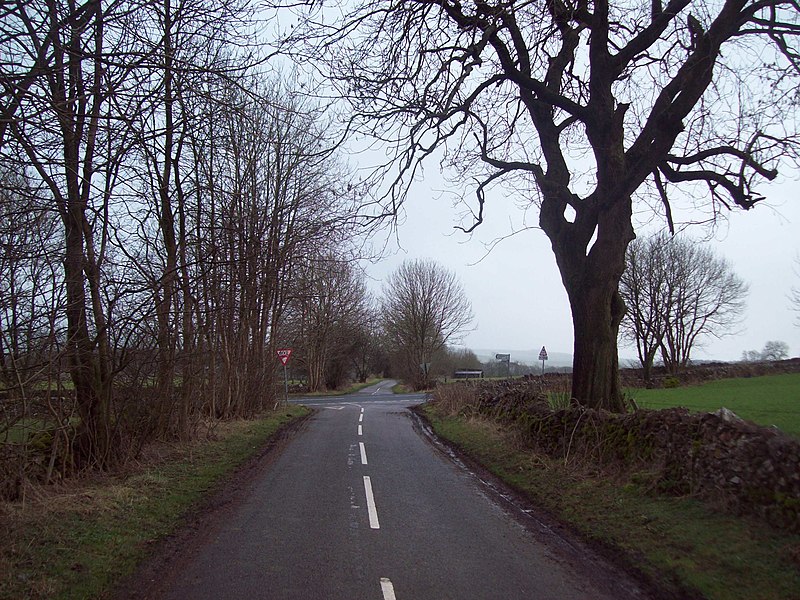 File:Crossroads near Thorntree - geograph.org.uk - 2287061.jpg