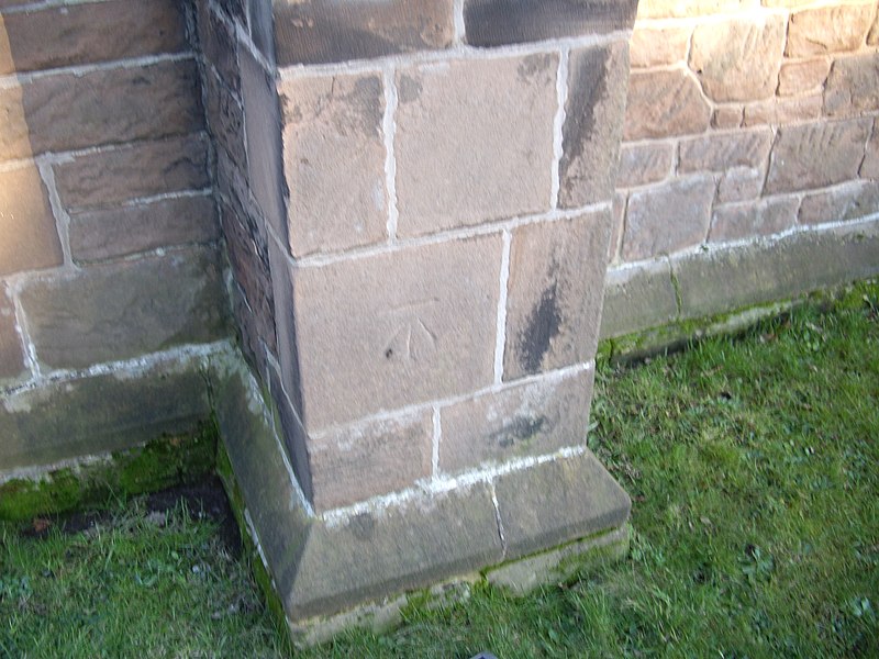 File:Cut Mark, St John's Church, Alvanley - geograph.org.uk - 2267545.jpg