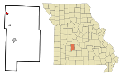 Location of Urbana, Missouri