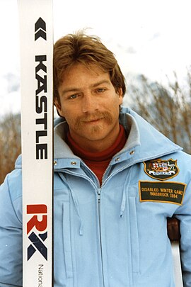 Australian Paralympian Andy Temple at the 1984 Innsbruck Winter Games Dd0184 - Innsbruck Winter Games, A. Temple- 3b - scanned photo.jpg