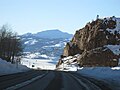 Devil's Gate Pass in winter, N of Bridgeport