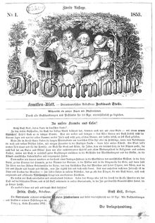 Front page of Die Gartenlaube, Volume 1 No. 1, 1853