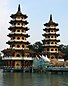 Dragon and Tiger Pagodas on Lotus Lake