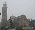 Duomo di Teramo, facciata posteriore, durante una nevicata