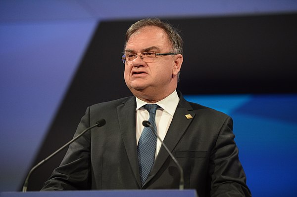 Ivanić speaking at an EPP Congress in Malta, 29 March 2017