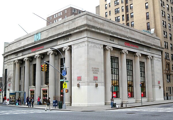 East River Savings Bank (1926-27, expanded 1931-32), Manhattan, New York