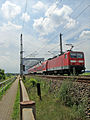 Deutsch: Regionalbahn nach Stendal beim Befahren der Brücke