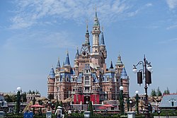 Shanghai Disneyland opened in June. Enchanted Storybook Castle.jpg