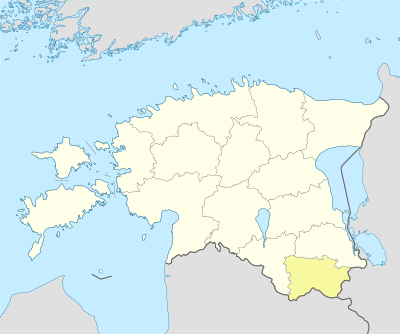 Location map Estonia Võru County