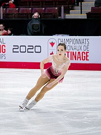 Bausback at the 2020 Canadian Championships FS EmilyBausback 2020.jpg