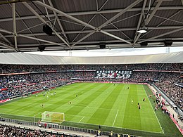 Choreografie van Feyenoord-fans voor Jens Toornstra (2022)