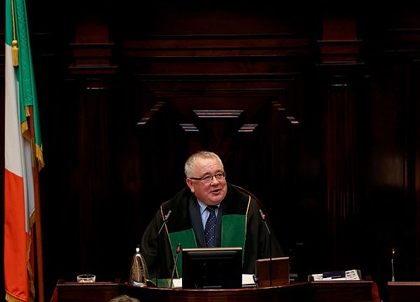 Ceann Comhairle Seán Ó Fearghaíl at the first sitting of the 32nd Dáil