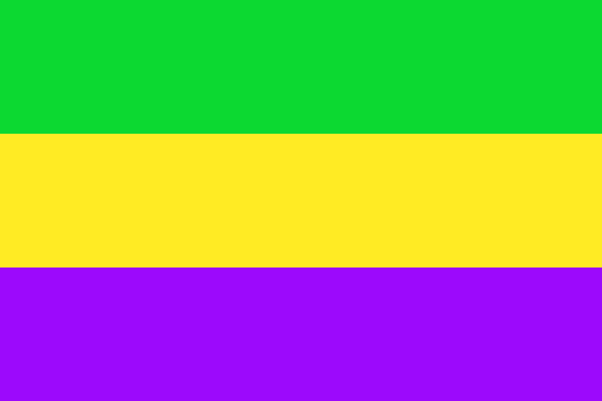 Flag of Rex (Mardi Gras colors).svg