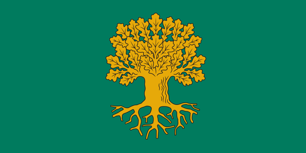 Le chêne, l'arbre sacré des paiens sur l'emblème de la ville de Sējas à quelques km de Riga.