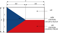 Tjeckiens flagga - Wikipedia