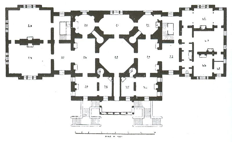 File:Floor paln of Chiswick House with additional wings.jpg