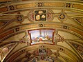 Soffitto della navata della chiesa dell'Addolorata, Fontanarossa, Gorreto, Liguria, Italia