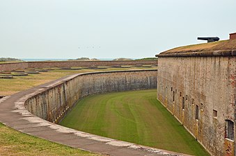 Fort Macon as viewed from one of the seaward sides