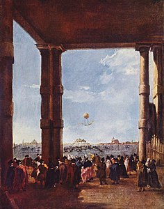 Francesco Guardi, Envol de montgolfière