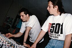 Real McCoy producers Frank Hassas (left) and Juergen Wind (right) at Wind Studios B.C in Germany