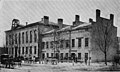 Page 3, bottom. Caption: "Old city and county buildings, Franklin Street, corner Eagle. Occupied 1852-1876. In the latter year the site was cleared for the present City Hall."