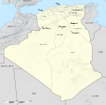 Kaart van Algerije onder de Fransen (max. omv.)