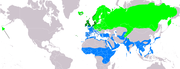 Aire de répartition de la Bécassine des marais